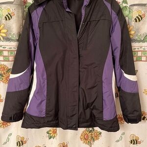 St. John's Bay Black and Purple Ski Jacket
